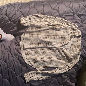 houndstooth black and white blouse